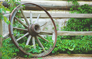 Broken Cart Wheel in a Farm